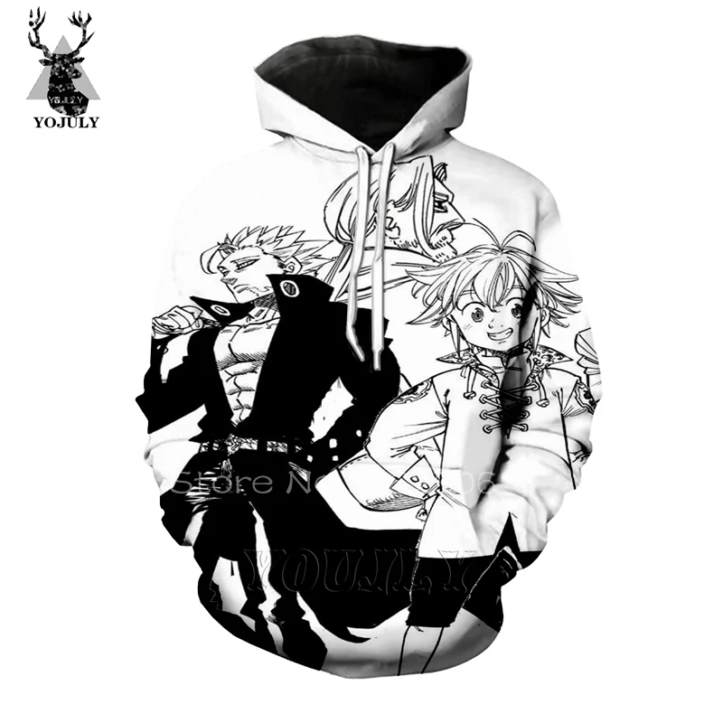 Nanatsu No Taizai толстовки шелковые lil peep мужские толстовки осень/зима толстовка хип хоп 3D Harajuku толстовка уличные толстовки A23 - Цвет: 8