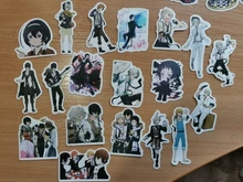 Bungo Stray-pegatinas de perros de PVC para niños, pegatinas de grafitis, maletas, equipaje, guitarra, coche, impermeable, 10/100 Uds.