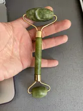 Rodillo masajeador Facial de piedra de Jade, masajeador Natural para cara, ojo, cuello, Guasha raspador, herramientas adelgazantes de belleza