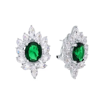 

Silver earrings with cubic zirconium sunlight sample 925