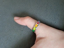 Anillo de corazón de amor esmaltado colorido gótico Vintage, anillos sencillos de Metal dorado y plateado para mujer, joyería Punk Rock