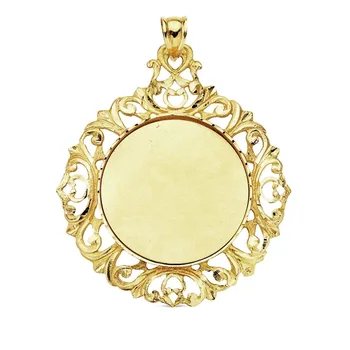 

Medal 18k gold smooth disc carved 47mm. 8,80gr. [AB3381]