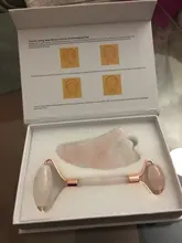 Rodillo de Jade de cuarzo rosa para masaje Facial, masajeador adelgazante Facial, piedra de Jade Natural, conjunto de belleza para el cuidado de la piel