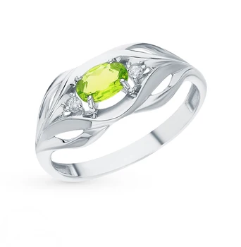 

Silver ring with crystals and cubic zirconia sunlight sample 925