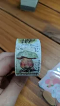 Cinta adhesiva decorativa de plantas y setas, sello Retro serie philatoria, etiqueta adhesiva para álbum de recortes, bricolaje