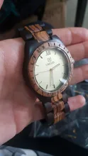 Uwood-relojes de madera para hombre, reloj de pulsera de madera de bambú, correa de madera, reloj de cuarzo, Regalo para marido, Masculino