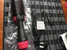 Secador de pelo 2 en 1 de un paso, voluminizador, cepillo de aire caliente, Alisador, rizador, cepillo para usar con secador de cabello