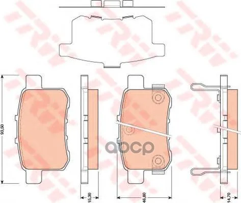 Колодки Тормозные Дисковые Honda: Accord Ix 08- TRW/Lucas арт. GDB3482