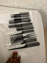 Juego de peine para el cuidado del cabello, 10 Uds., antiestático, grueso, fino, dentado, cola, ondas, peines, peine de estilismo profesional