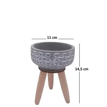 

Ayaklı Yayvan Mini Arajman Saksı (Üçgen)
