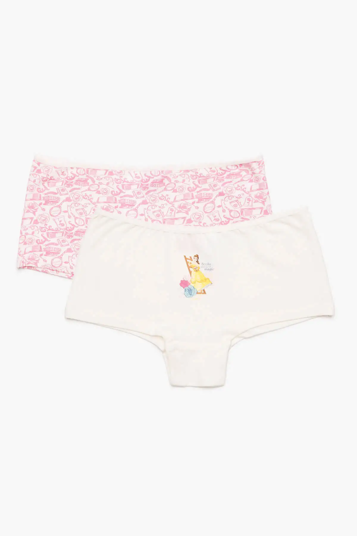 Coton Kids/белые женские детские трусики с рисунком