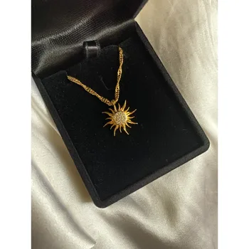 

Gold Plated Brass Sun Necklace
