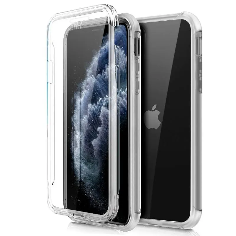 Чехол-подставка из чистого поликарбоната+ ТПУ 360 всего тела для Apple IPhone 11 Pro | Передняя и задняя двойная 3D