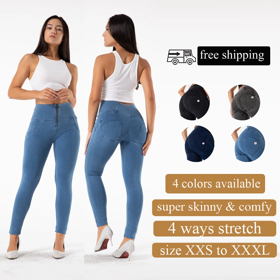 Melody Jeans Push Up Woman homme Skinny High Waist Butt Liffting Jeans Denim Lift Booty Sexy Ladies shascullfites women jeans high waist blue gym jeggings skinny jeans fitness super stretch shapewear butt lift sexy ladies