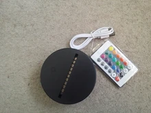 Lamp Base Table-Decor-Holder Light Night-Light-Replacement Usb-Cable Touch 3D Colorful