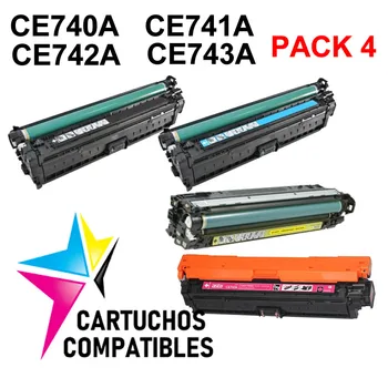 

HP CE740A PACK 4 COMPATIBLE LaserJet CP5220 CP5225 CE740A CE741A CE742A CE743A