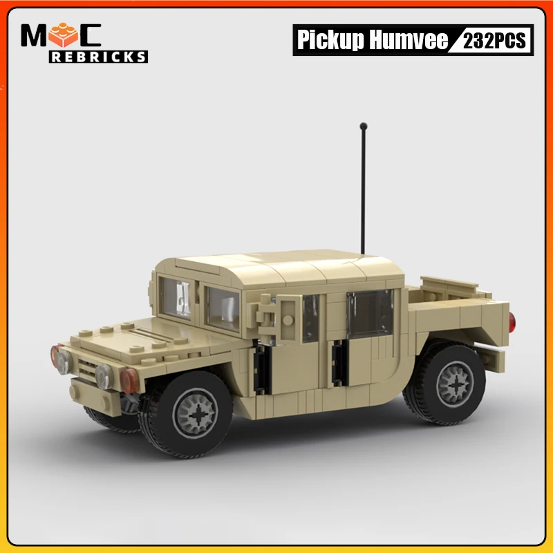 Moderno Tecnico Us City Police Swat Veicolo Pickup Humvee Ww2 Militare Building Blocks Car Education Mattone Giocattolo Regalo Per Bambini