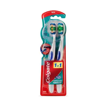 

Colgate 360 Complete Oral Cleaning Medium 1 + 1 Toothbrush-Fast Shipping