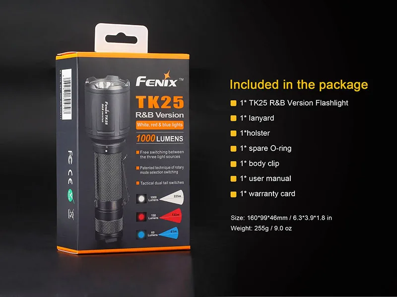 Fenix TK25 R& B Cree XP-G2 S3 и Cree XP-E2 светодиодный перезаряжаемый фонарь
