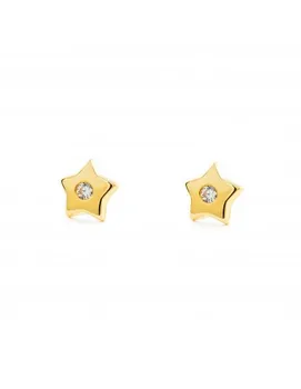 

Earrings Girl Star Smooth center cubic zirconia