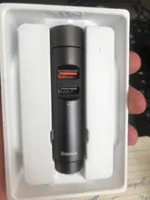 Baseus-adaptador de corriente FM para receptor de coche, Kit de Radio de 18W, reproductor MP3, USB, Aux, modulador inalámbrico de manos libres