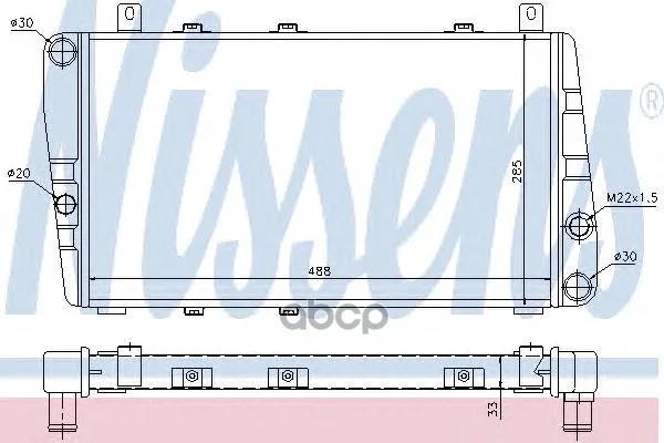 Радиатор Vag Felicia 1.3 95-01 Nissens 64011 Nissens арт. 64011