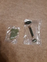 Rodillo masajeador Facial de Guasha Junta doble cabezas de remodelación de cara de elevación masajeador Natural Jade piedra cuello delgado herramienta de cuidado