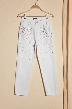 

Trendyol Cubic Zirconia High Bel Mom Jeans TWOSS20JE0441