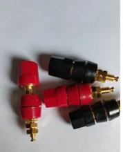 1 par (negro + rojo) de terminales Rojo Negro amplificador de conector Terminal de encuadernación conector tipo Banana para altavoz Jack adaptador de enchufe