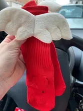 2-10Y niños niñas Ángel ala calcetines de Color caramelo bebé suave lindo Knee calcetín de los niños Raya Vertical suave de la manguera calcetines T0833