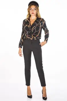 

Blue White Print Blouse