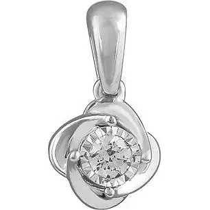 

Lucas gold pendant with 1 white gold diamond
