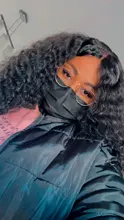 Cranberry-peluca con cierre de encaje 4x4 para mujer, cabello Remy brasileño de ondas profundas, pelucas de cabello humano con encaje frontal 13x4, línea de cabello prearrancado