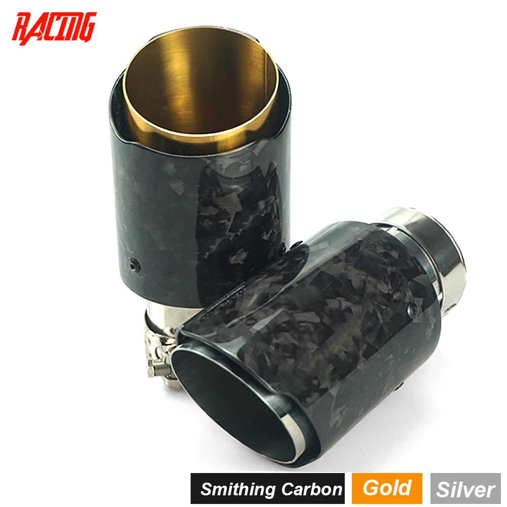 

genuine New hot sale smithing Carbon Muffler Tip Exhaust System Universal Stainless gold/silver Mufflers pipe for Akrapovic