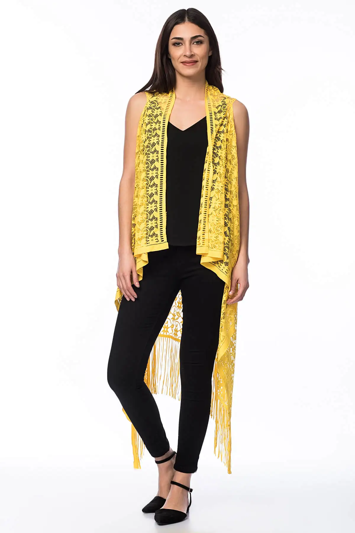 Dewberry Women Yellow Vest-2160001 Z6044 | Женская одежда