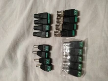 1/2/10 Uds 12V DC hombre conector hembra DC enchufe conector BNC potencia CCTV DC Cable 2,1mm x 5,5 adaptador BNC para la luz de tira llevada