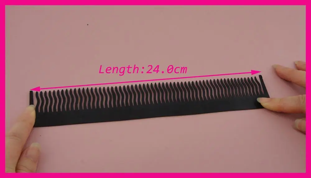 Пластиковый гребешок для волос. 10 шт. Размеры 4х24 см. 60 зубчиков|comb headband|side combheadband