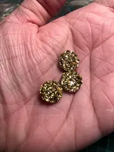 Nueva moda 40 Uds 8/10/12mm mezcla de colores AB Druzy Natural estilo mineral de resina plana cabujones para pulsera pendientes Accesorios