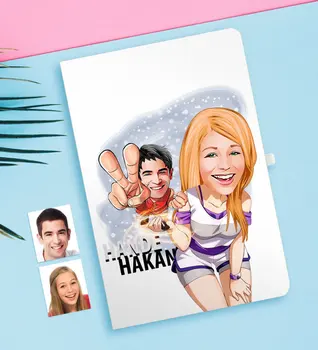 

Personalized Valentine Caricature Of White notebook-30