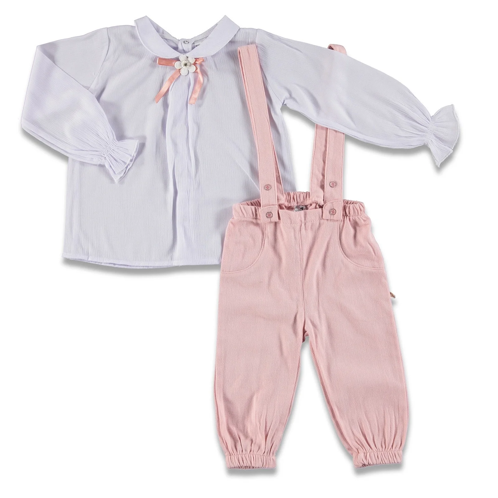 

ebebek BabyZ Bow Collar Detail Shirt Pants Set 2 pcs