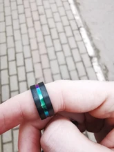 FDLK-anillos de acero inoxidable de carburo de tungsteno con incrustaciones, Flecha de meteorito de madera de Koa hawaiana, joyería para hombre, 8mm