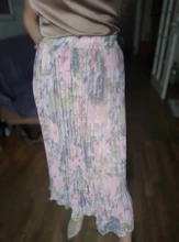 REALEFT-faldas largas plisadas con estampado Floral para mujer, faldas largas de tul, de cintura alta, sueltas, para primavera y verano, 2021