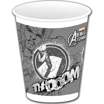 

8PCS Thor Theme Decorate Baby Shower Cups Plates Kids Favors Dishes Glass Birthday Events Party Disposable Tableware Set