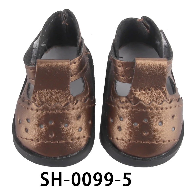 Hollow-carved Design 5.5cm Leather Doll Shoes For 14 Inch American Doll Boots Accessories For Russia,Lesly,Lisa,nenuco DIY Doll