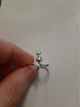 Anillos plateados felinos bohemios étnicos para mujer, anillos abiertos para dedos Vintage Para Boda nupcial, regalos de Navidad, 925