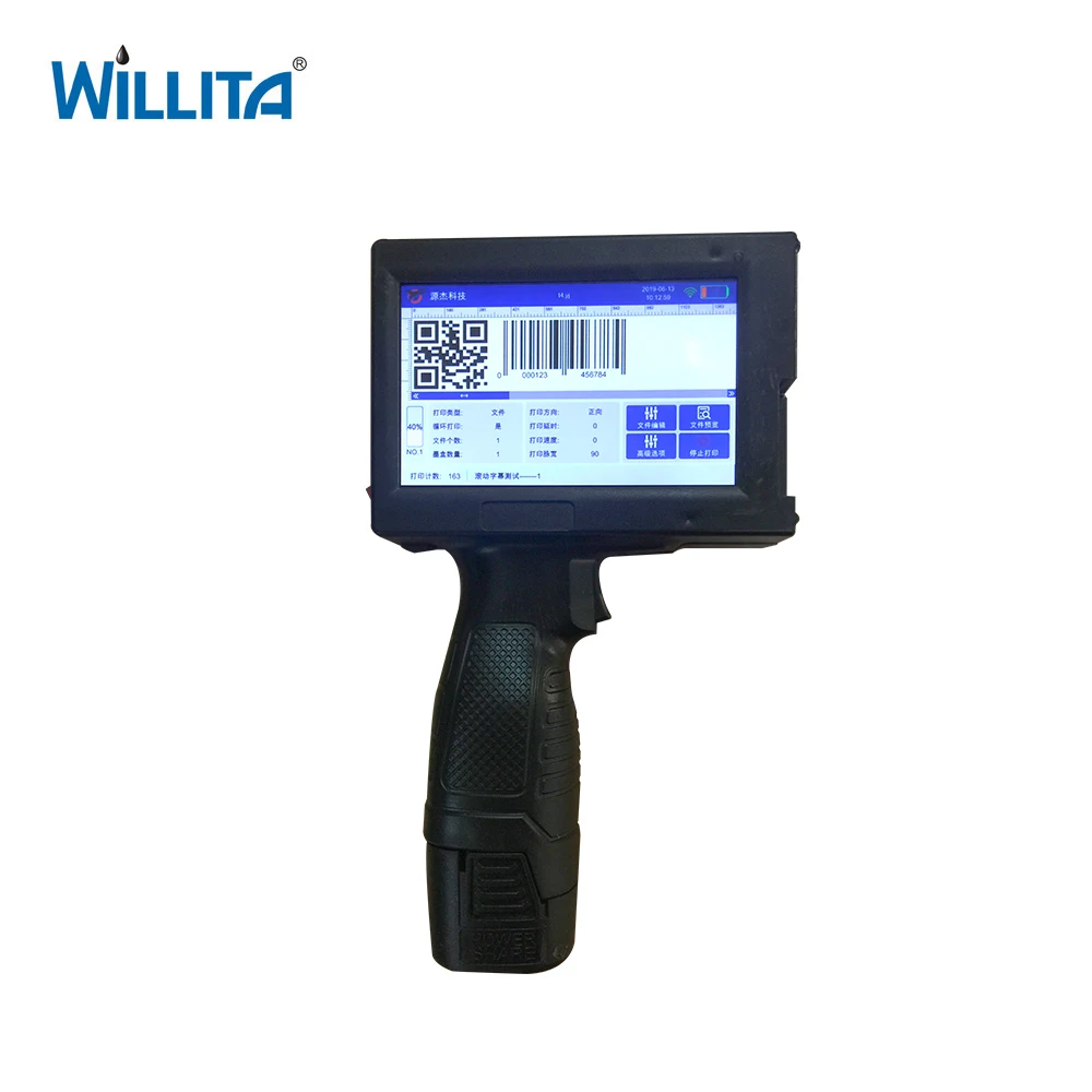 

Willita factory Hand Held Ink Jet Printers Plastic Glass Bottle Bag Expiry Date Printing Machine