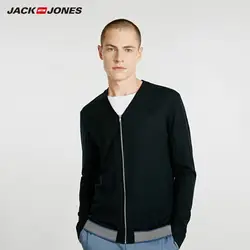 JackJones/осенний мужской Повседневный свитер на молнии с длинными рукавами, топ, кардиган, куртка, Мужская одежда 218324503