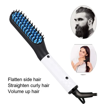 

Hair Straightener Professional Flat Iron Beard Electric Comb Heating Hot Comb Hair Smoothing Brush Styler Styling Beard Brush
