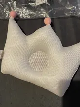 Almohada adaptable a la forma de bebés, reposacabezas antidecoloración en forma de corona, suave, transpirable, para cama de bebé, cojines de almohada de cabeza plana