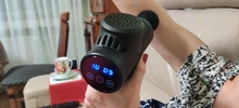 Pistola de masaje de alta frecuencia para relajación muscular, masajeador eléctrico con bolsa portátil, pistola de terapia para fitness